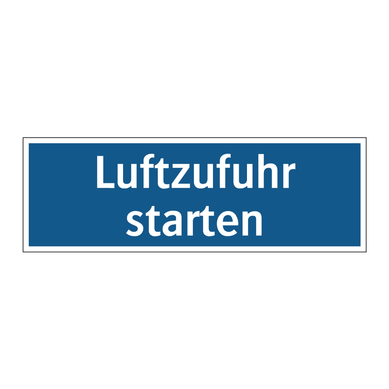 Luftzufuhr starten