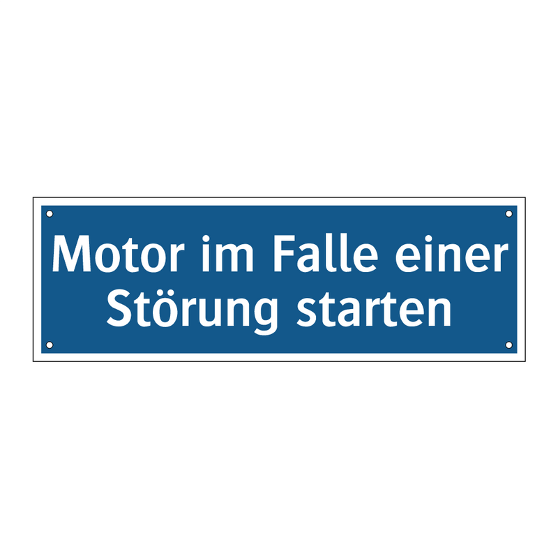 Motor im Falle einer Störung starten