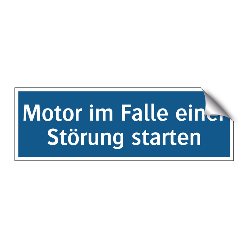 Motor im Falle einer Störung starten