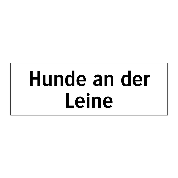 Hunde an der Leine