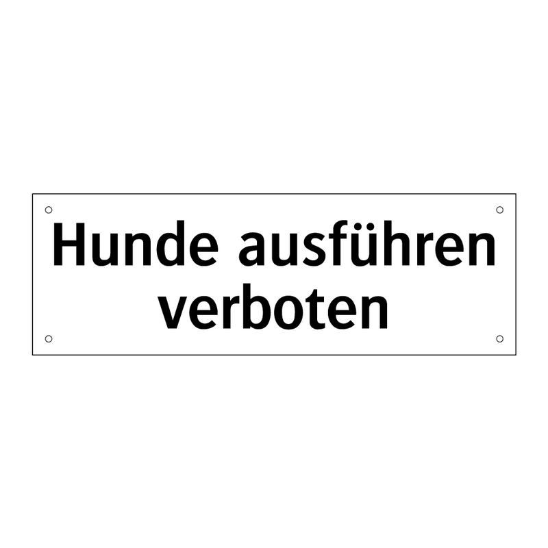 Hunde ausführen verboten