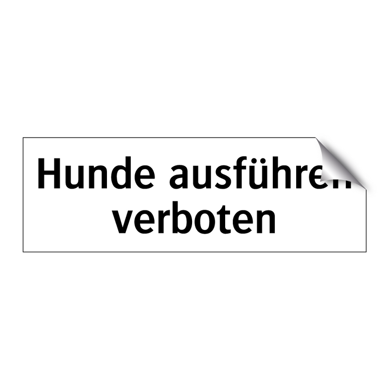 Hunde ausführen verboten