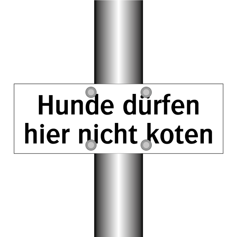 Hunde dürfen hier nicht koten