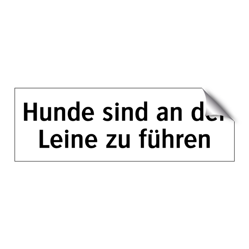 Hunde sind an der Leine zu führen