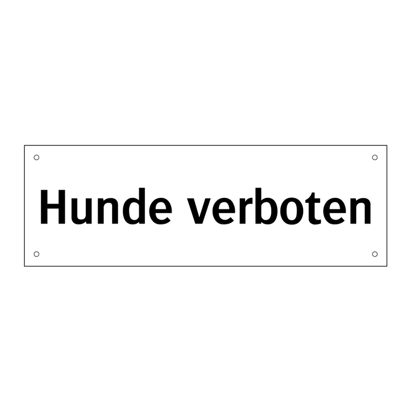 Hunde verboten