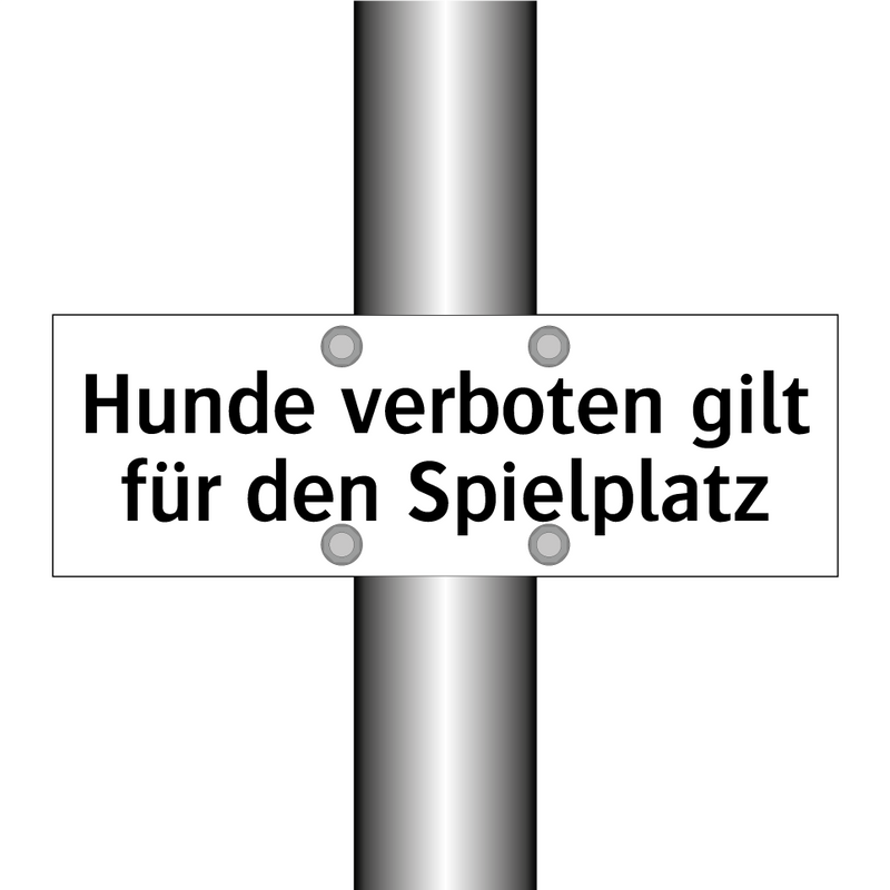 Hunde verboten gilt für den Spielplatz