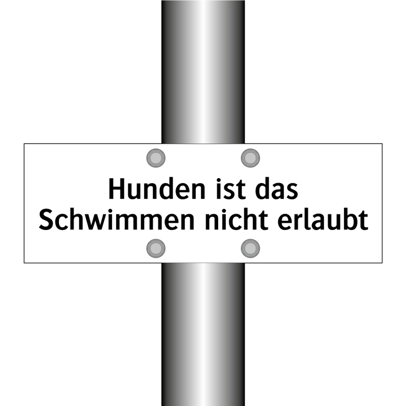 Hunden ist das Schwimmen nicht erlaubt
