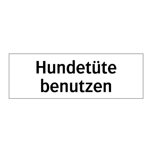 Hundetüte benutzen