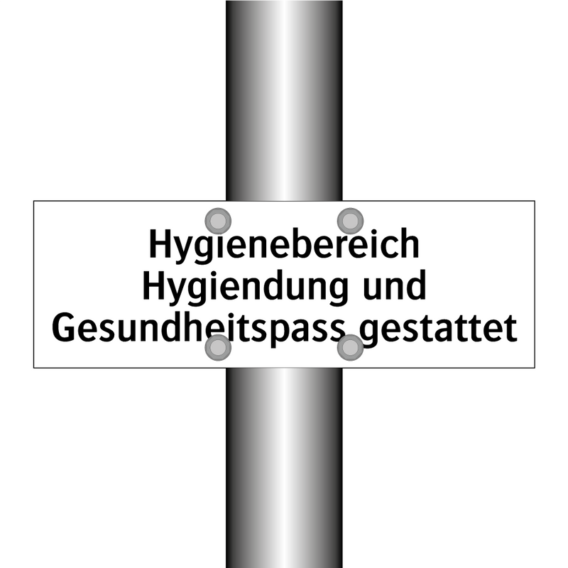 Hygienebereich Hygiendung und Gesundheitspass gestattet