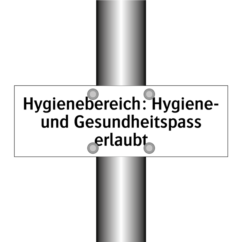 Hygienebereich: Hygiene- und Gesundheitspass erlaubt