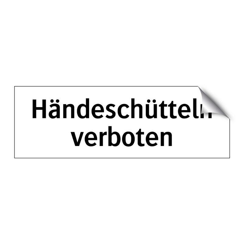 Händeschütteln verboten