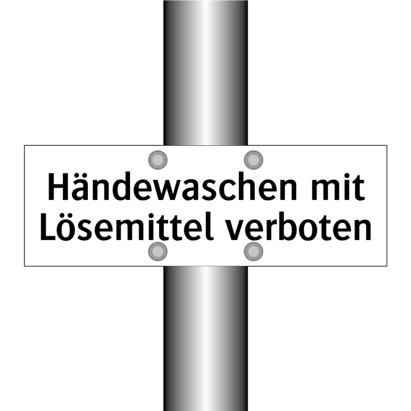 Händewaschen mit Lösemittel verboten