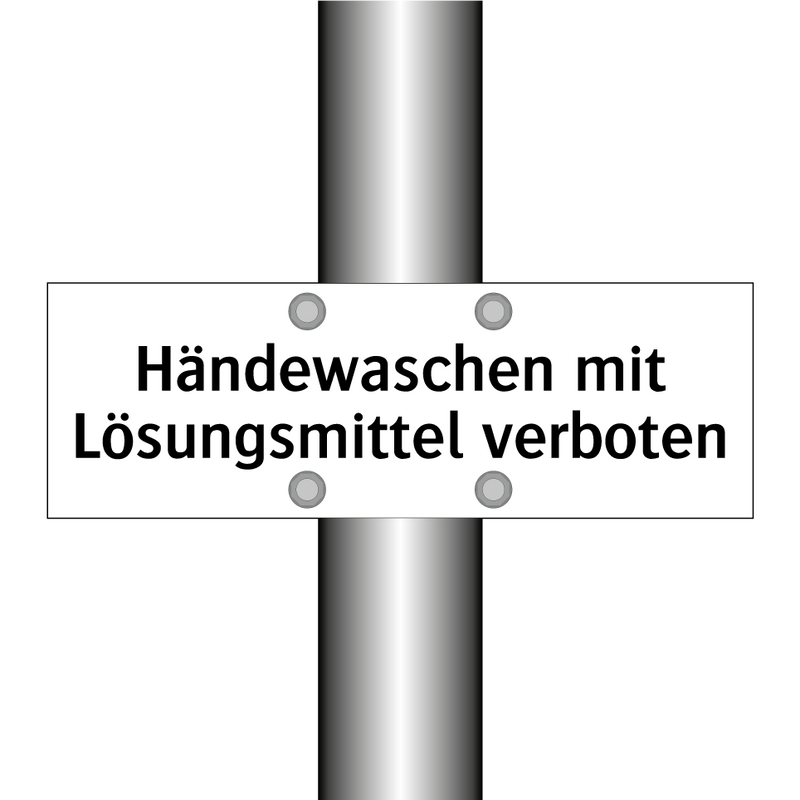 Händewaschen mit Lösungsmittel verboten