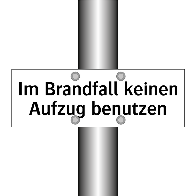 Im Brandfall keinen Aufzug benutzen