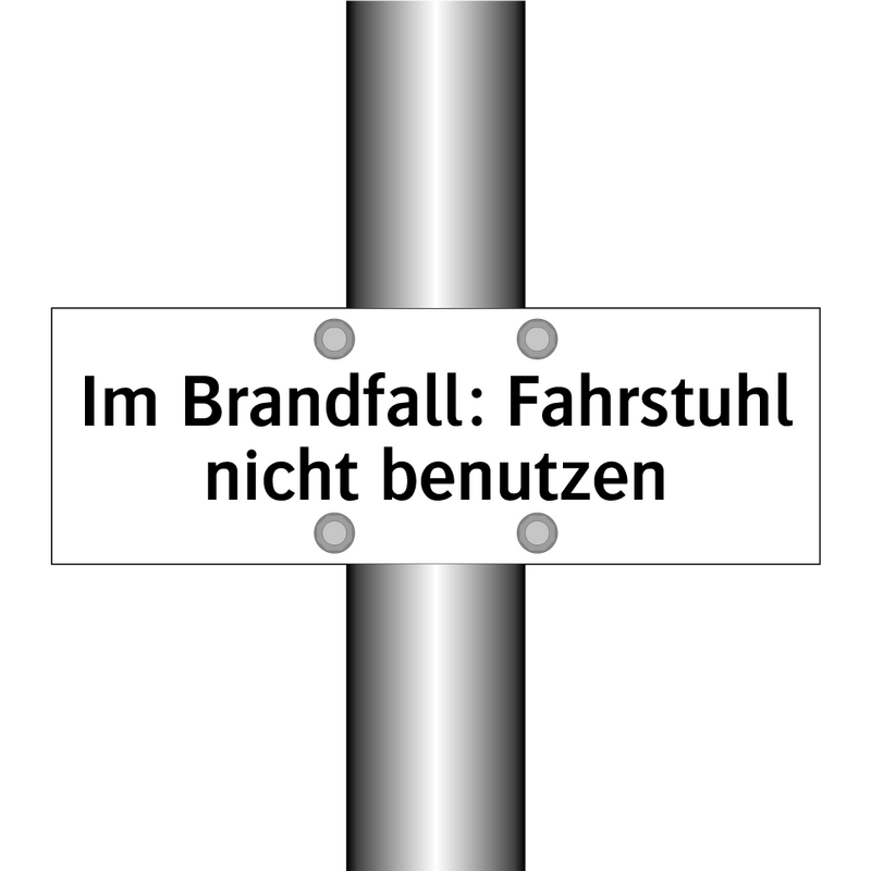Im Brandfall: Fahrstuhl nicht benutzen