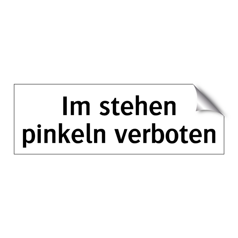 Im stehen pinkeln verboten