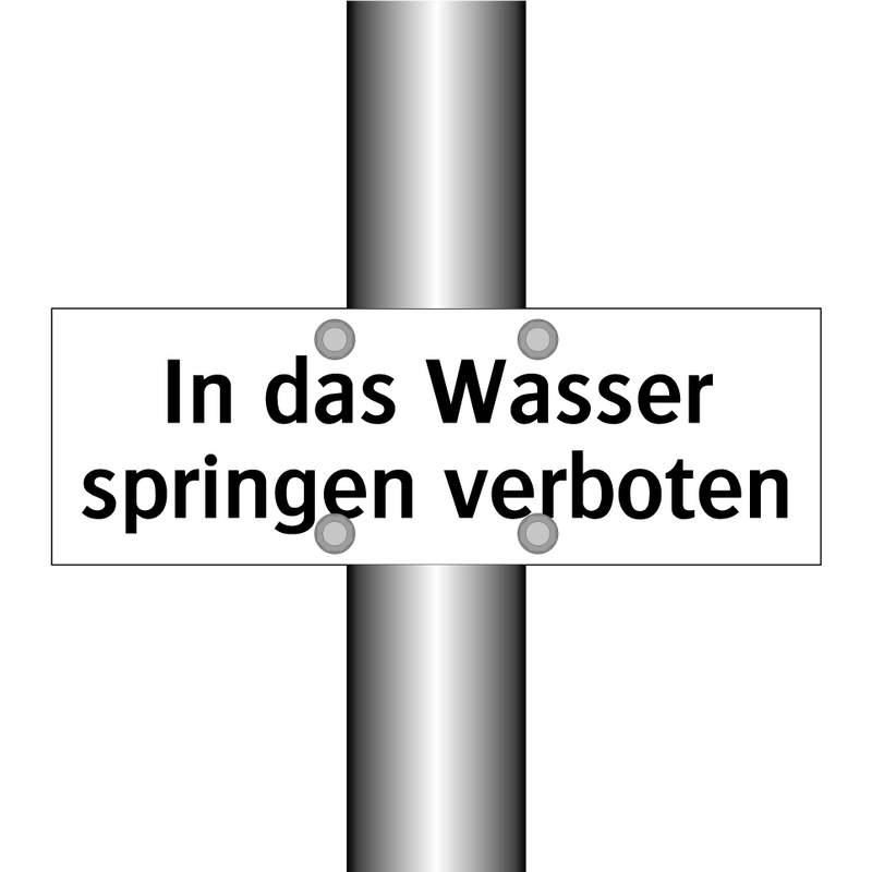 In das Wasser springen verboten