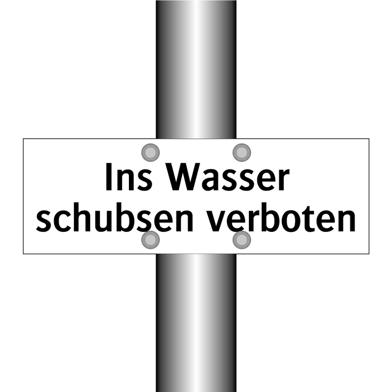 Ins Wasser schubsen verboten