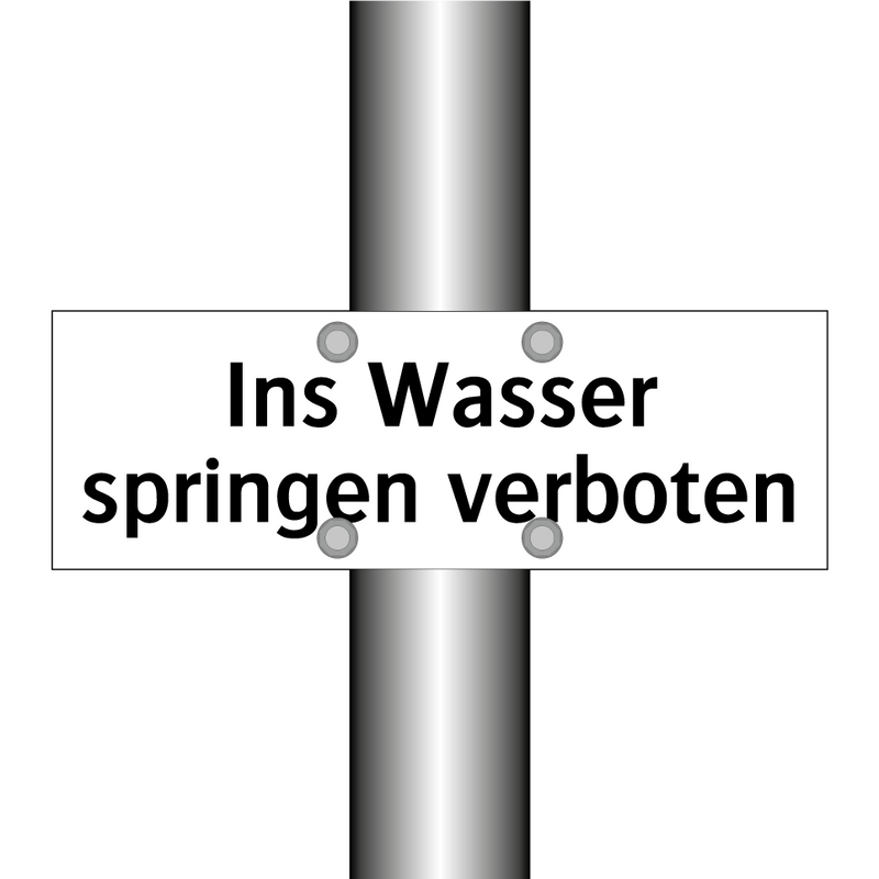 Ins Wasser springen verboten