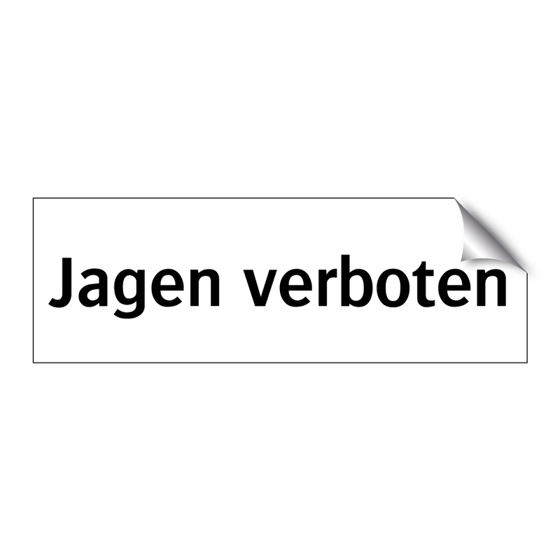 Jagen verboten