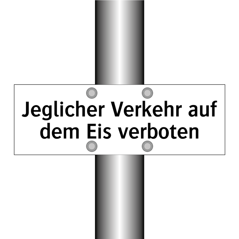 Jeglicher Verkehr auf dem Eis verboten