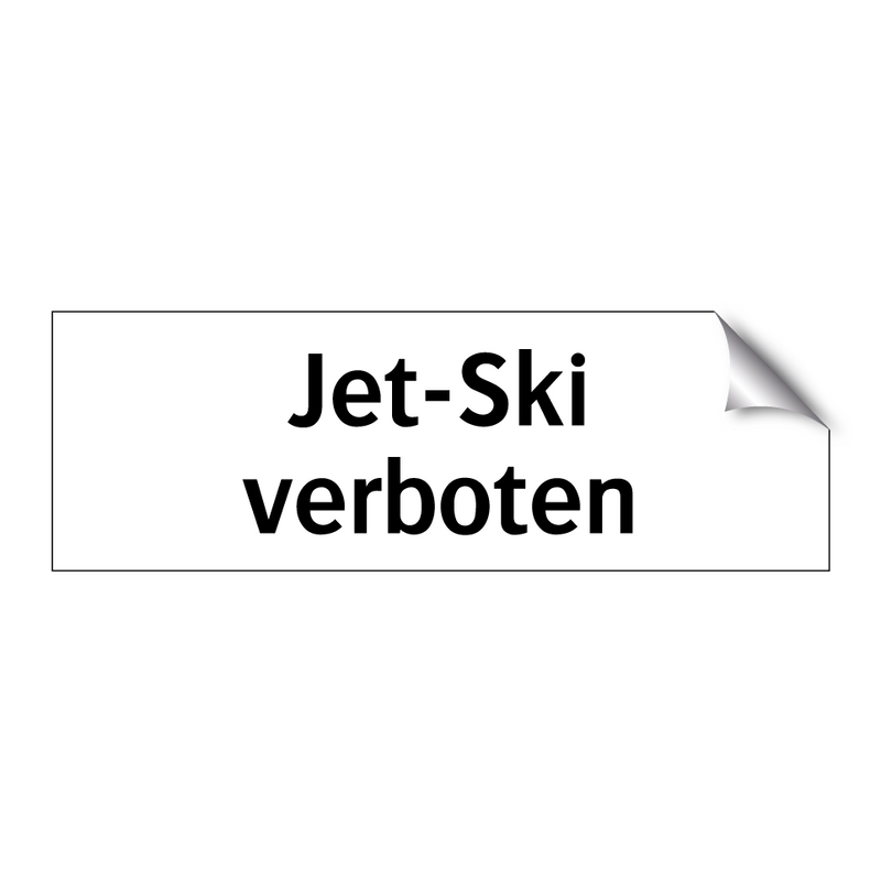 Jet-Ski verboten