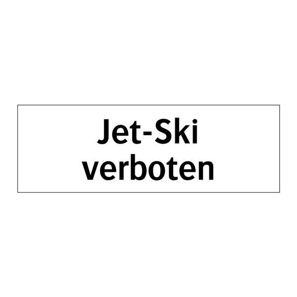 Jet-Ski verboten