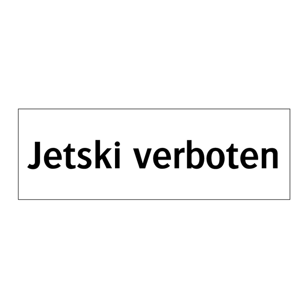 Jetski verboten