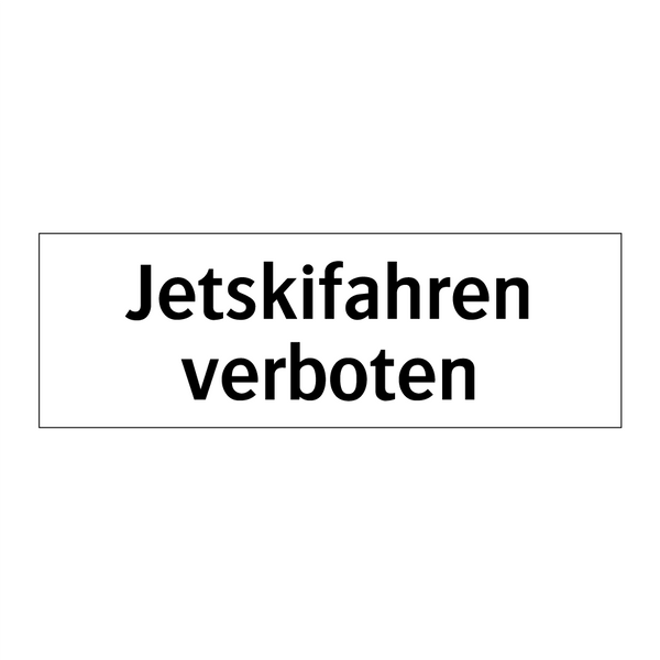 Jetskifahren verboten