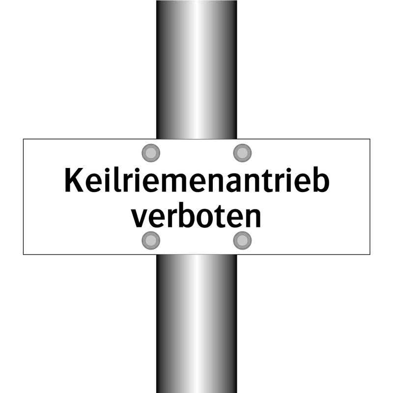 Keilriemenantrieb verboten