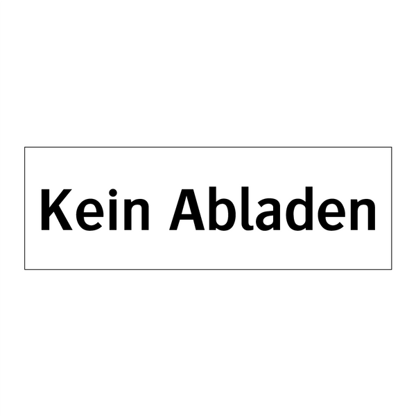 Kein Abladen
