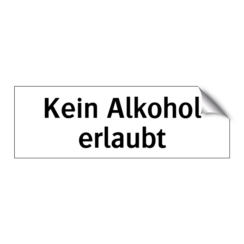 Kein Alkohol erlaubt