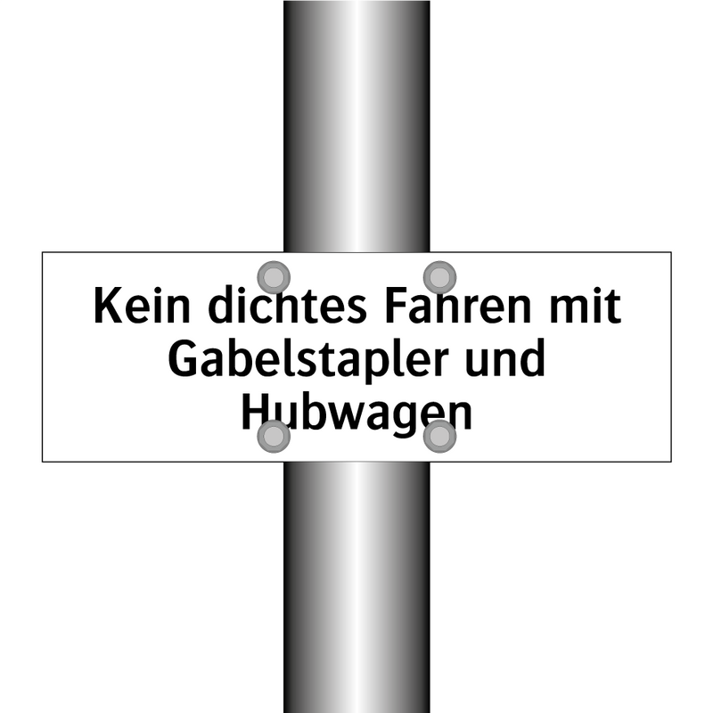 Kein dichtes Fahren mit Gabelstapler und Hubwagen