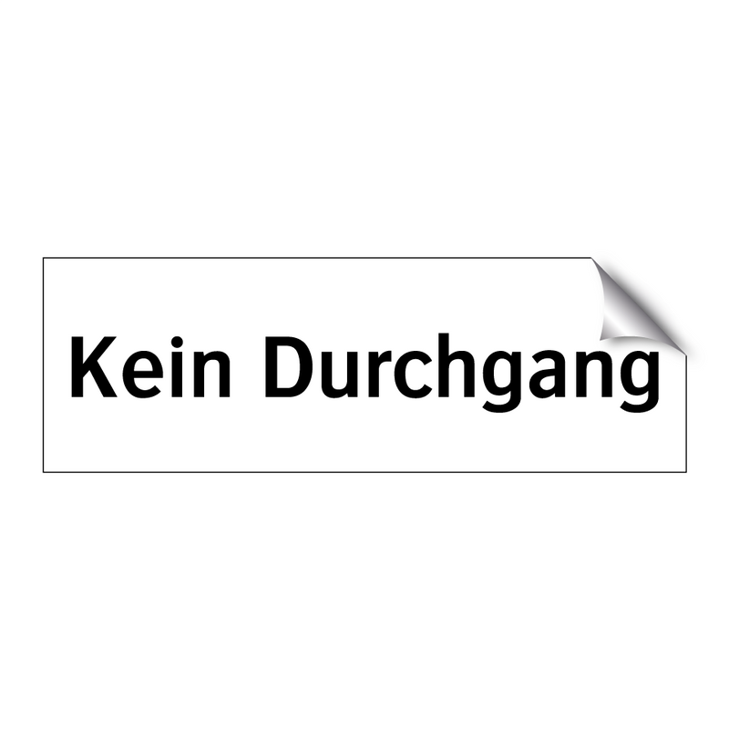 Kein Durchgang