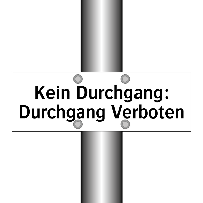 Kein Durchgang: Durchgang Verboten