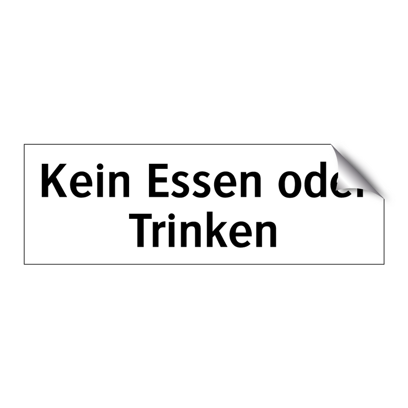 Kein Essen oder Trinken