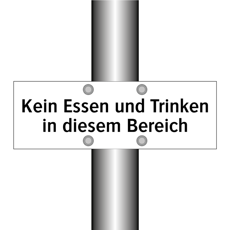 Kein Essen und Trinken in diesem Bereich