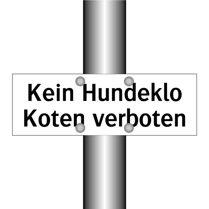 Kein Hundeklo Koten verboten