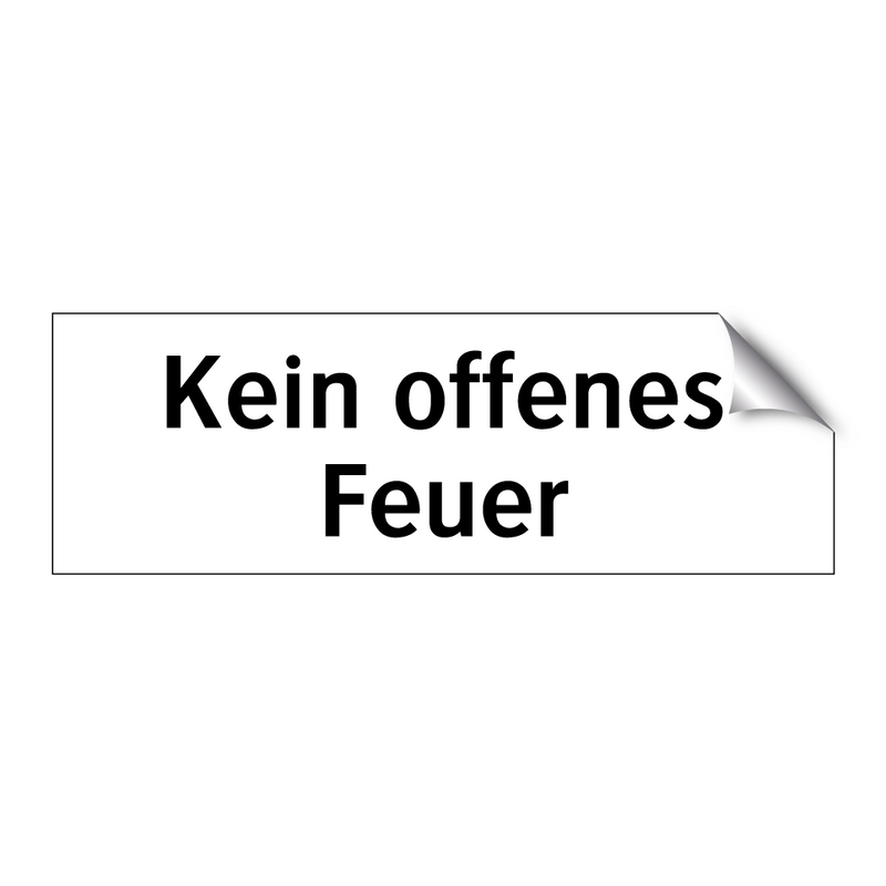 Kein offenes Feuer