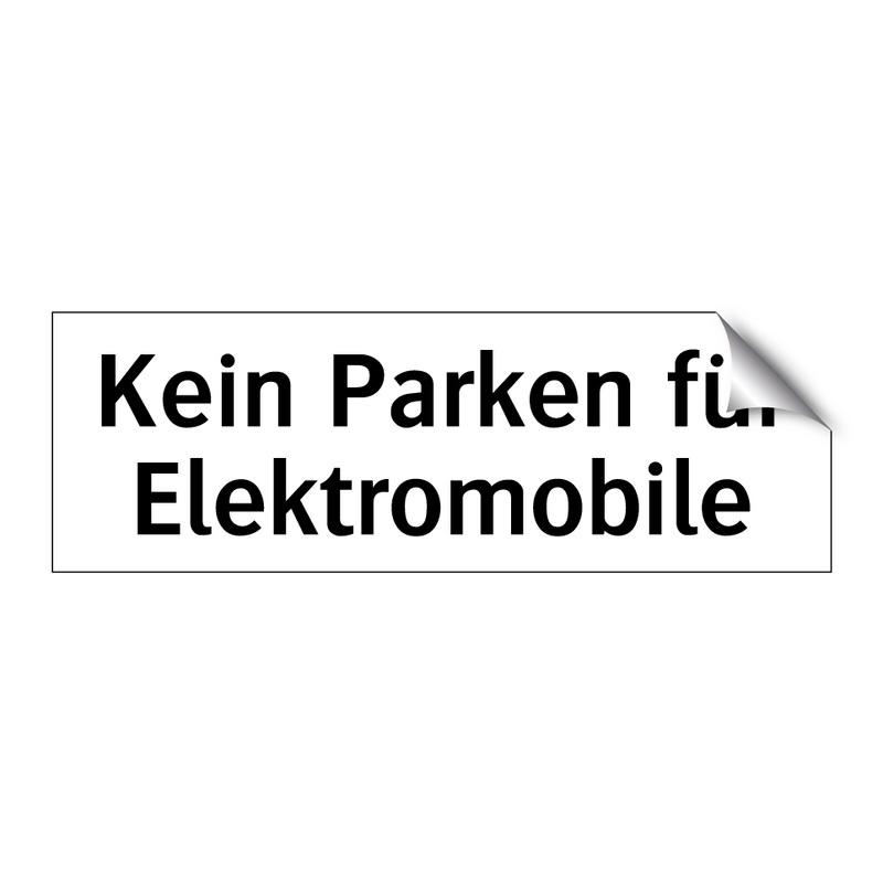 Kein Parken für Elektromobile