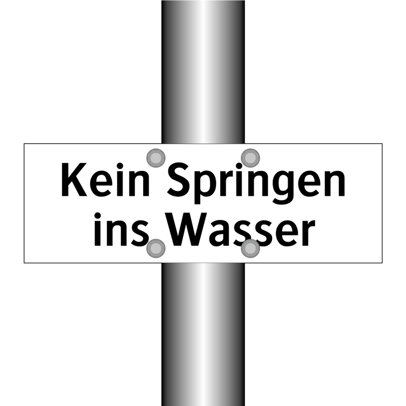 Kein Springen ins Wasser