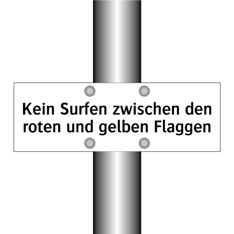 Kein Surfen zwischen den roten und gelben Flaggen