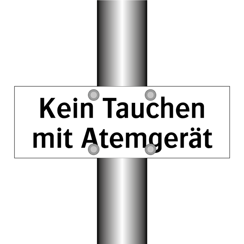 Kein Tauchen mit Atemgerät
