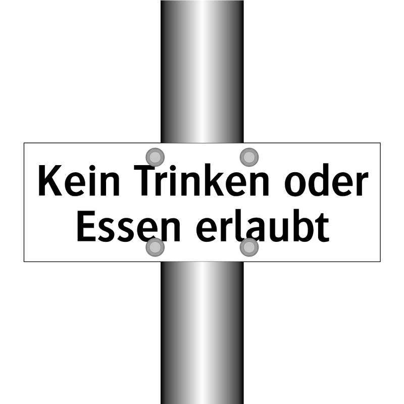 Kein Trinken oder Essen erlaubt