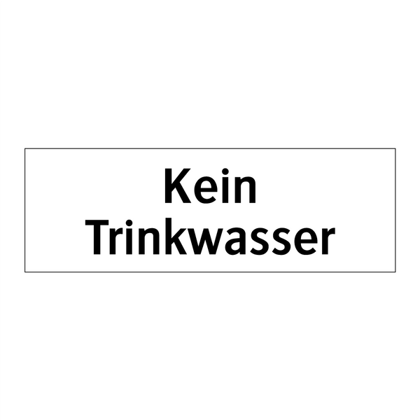 Kein Trinkwasser