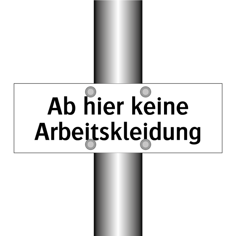 Ab hier keine Arbeitskleidung