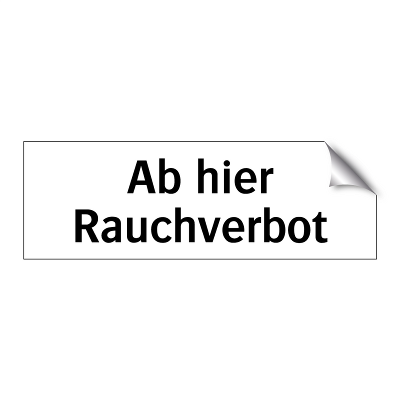 Ab hier Rauchverbot