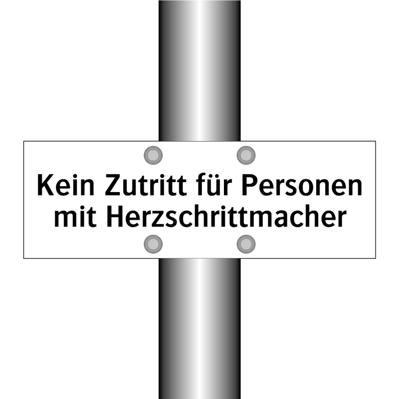 Kein Zutritt für Personen mit Herzschrittmacher