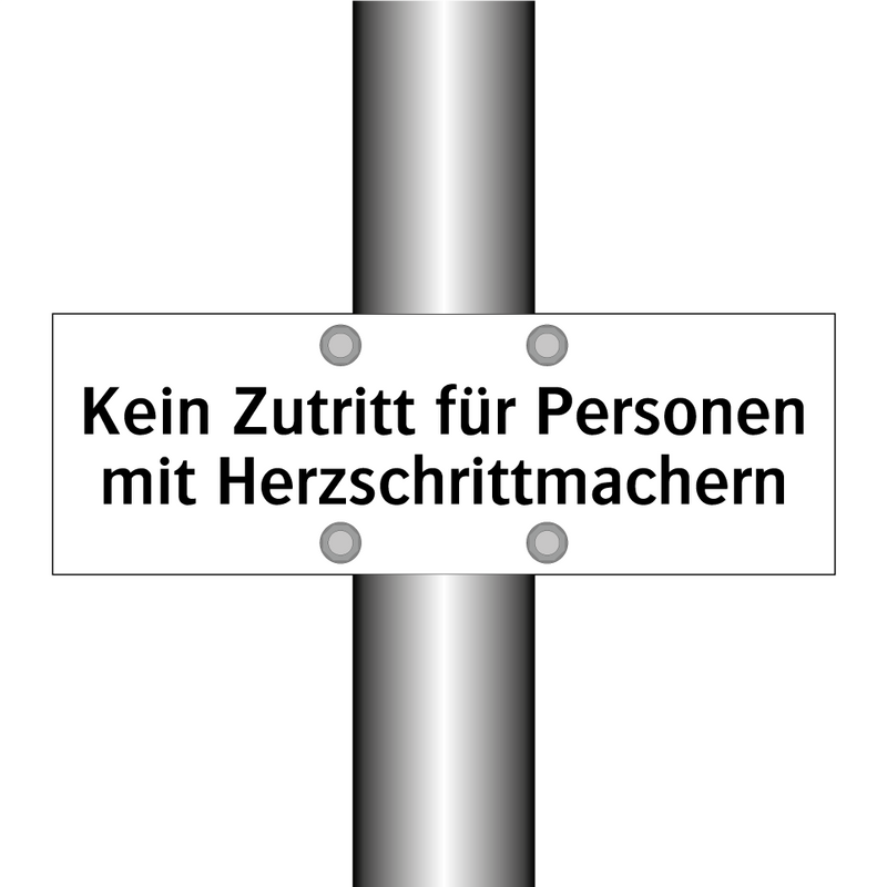 Kein Zutritt für Personen mit Herzschrittmachern