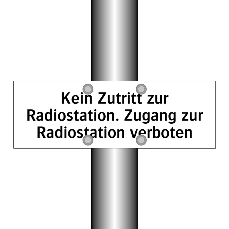 Kein Zutritt zur Radiostation. Zugang zur Radiostation verboten